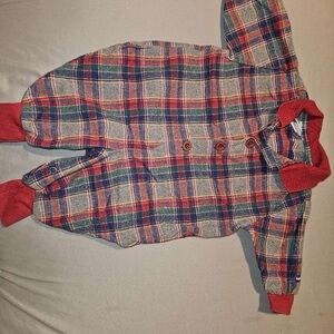 OshKosh B'gosh Red and Blue Plaid Bodysuit